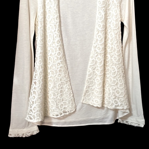 Banana Republic Lace Front Fully Lined Long Sleeves Open Front Light Cardigan S - Picture 3 of 13